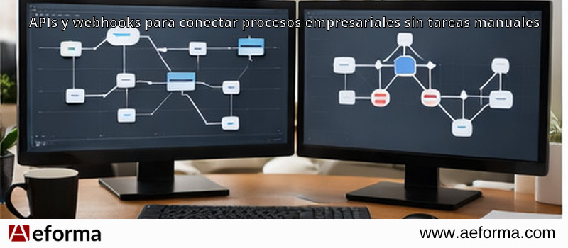 APIs y webhooks para conectar procesos empresariales sin tareas manuales
